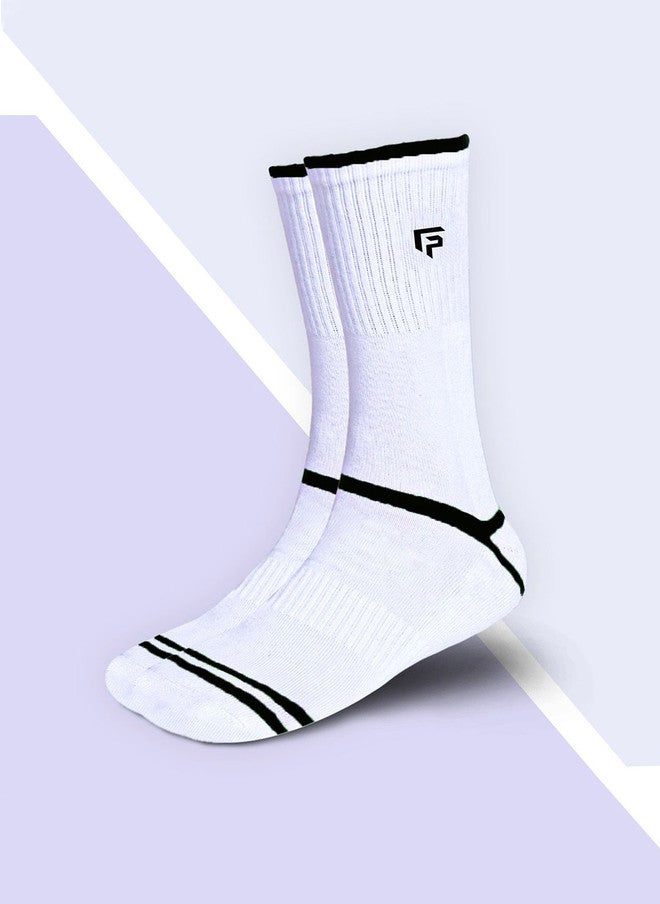 FOOTPRINTS Unisex Striped Calf-Length Socks - Image 1